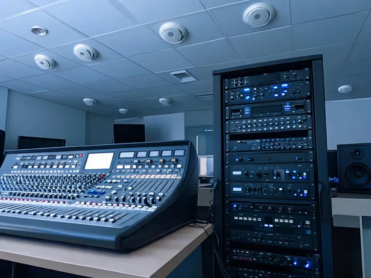 Conference audio control room